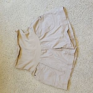 Maternity khaki shorts
